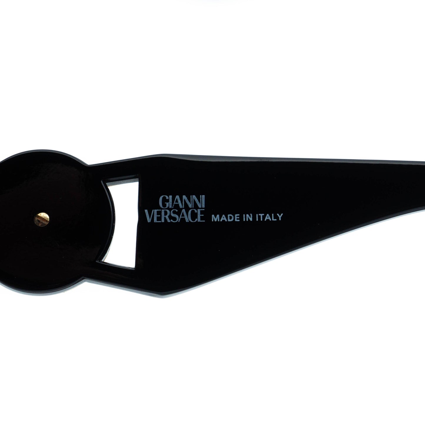 Gianni Versace Mod 424/M Gold Black Sunglasses Vintage Biggie