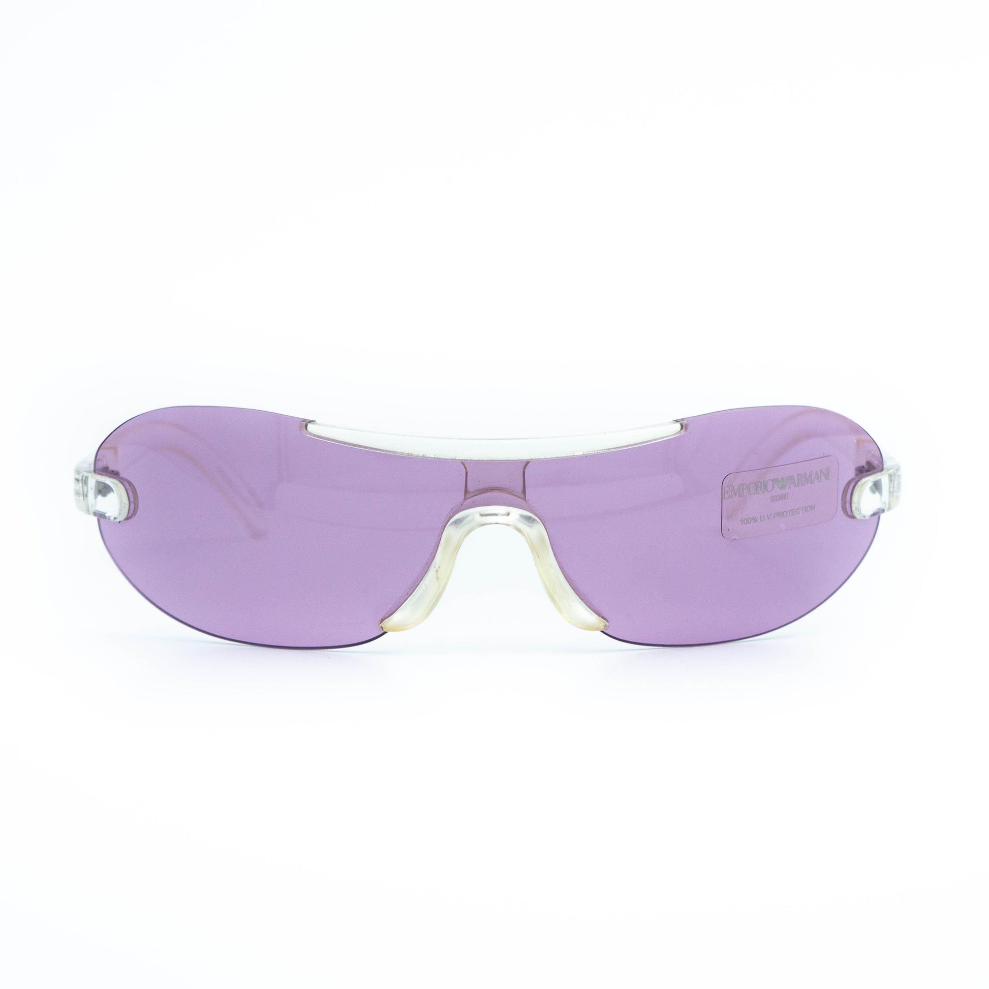 Emporio Armani 633-S purple shield vintage sunglasses