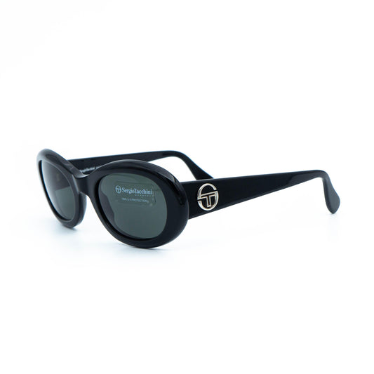 Sergio Tacchini ST 1538-S black oval vintage sunglasses