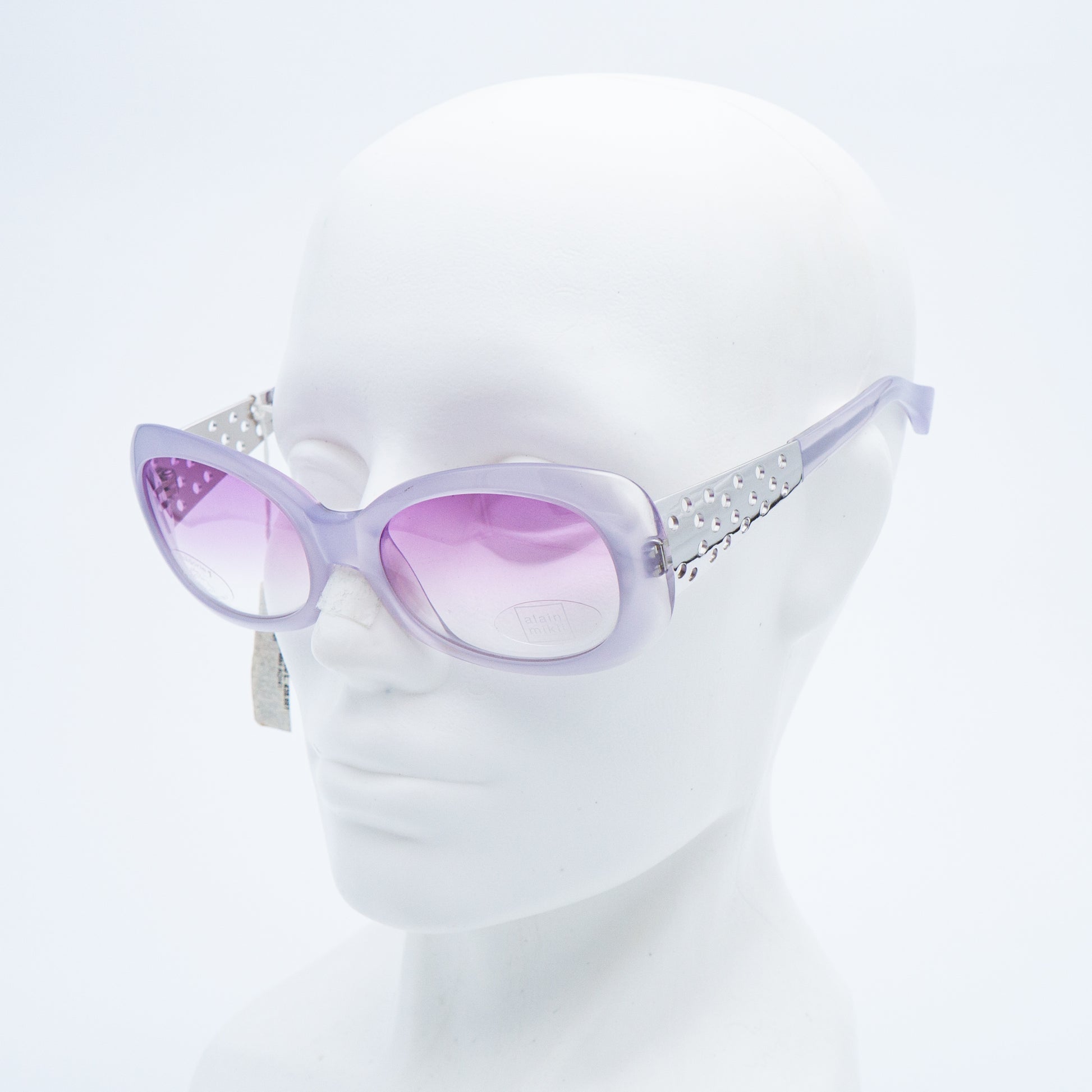 Alain Mikli A0141-01 Purple Silver Sunglasses Vintage
