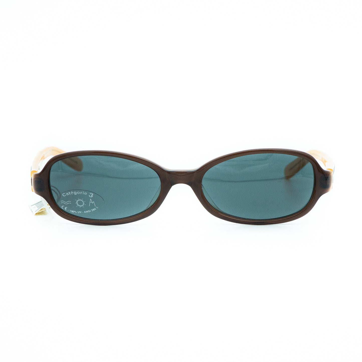 Alain Mikli par Mikli 7667 Brown Oval Sunglasses Vintage