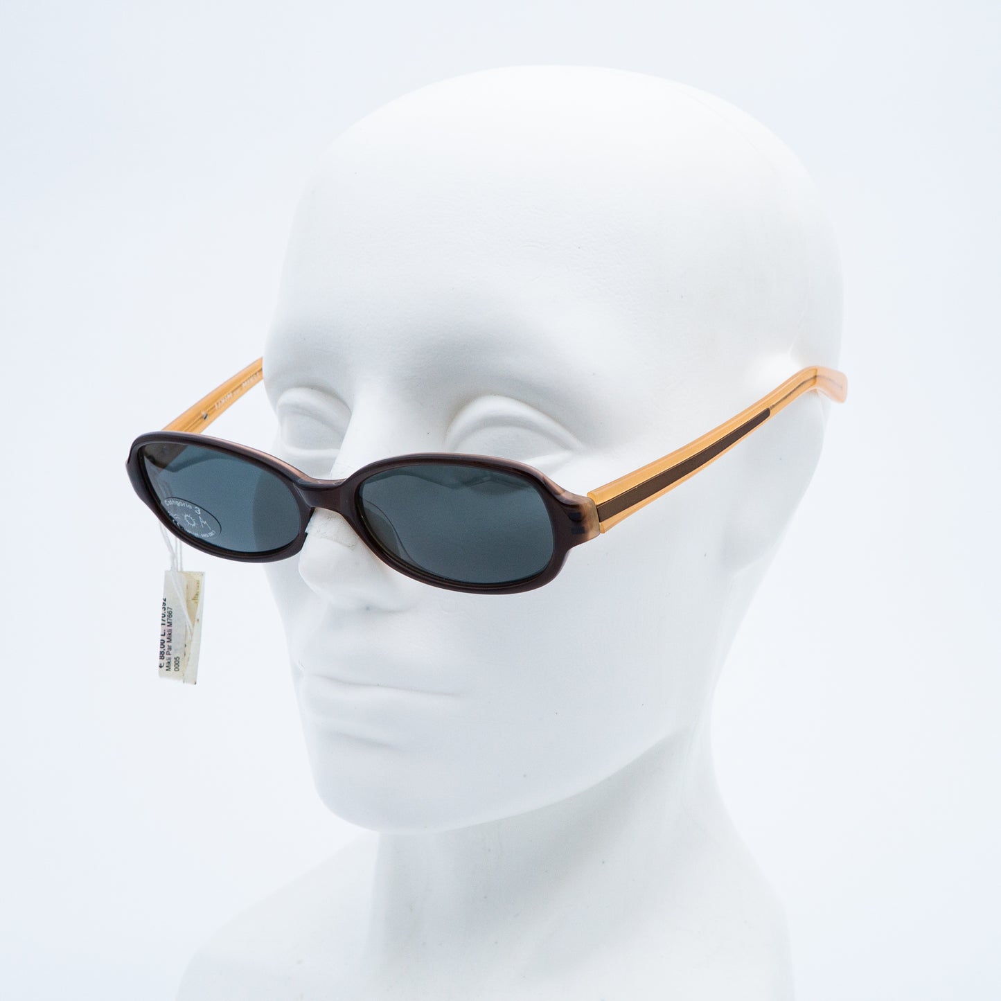 Alain Mikli par Mikli 7667 Brown Oval Sunglasses Vintage