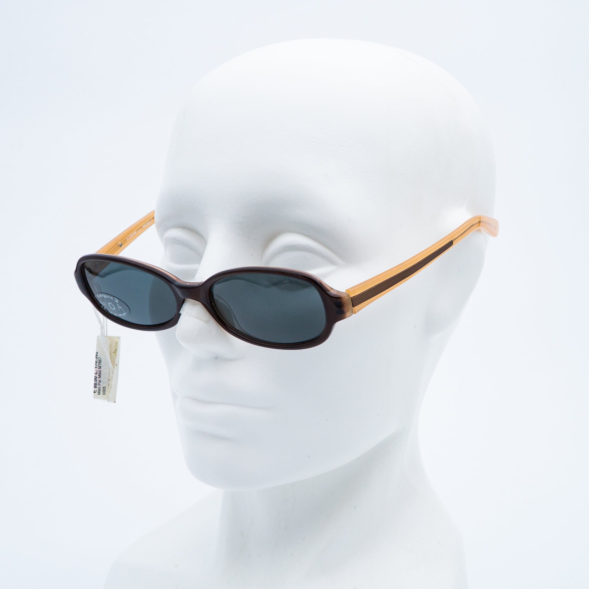 Alain Mikli par Mikli 7667 Brown Oval Sunglasses Vintage