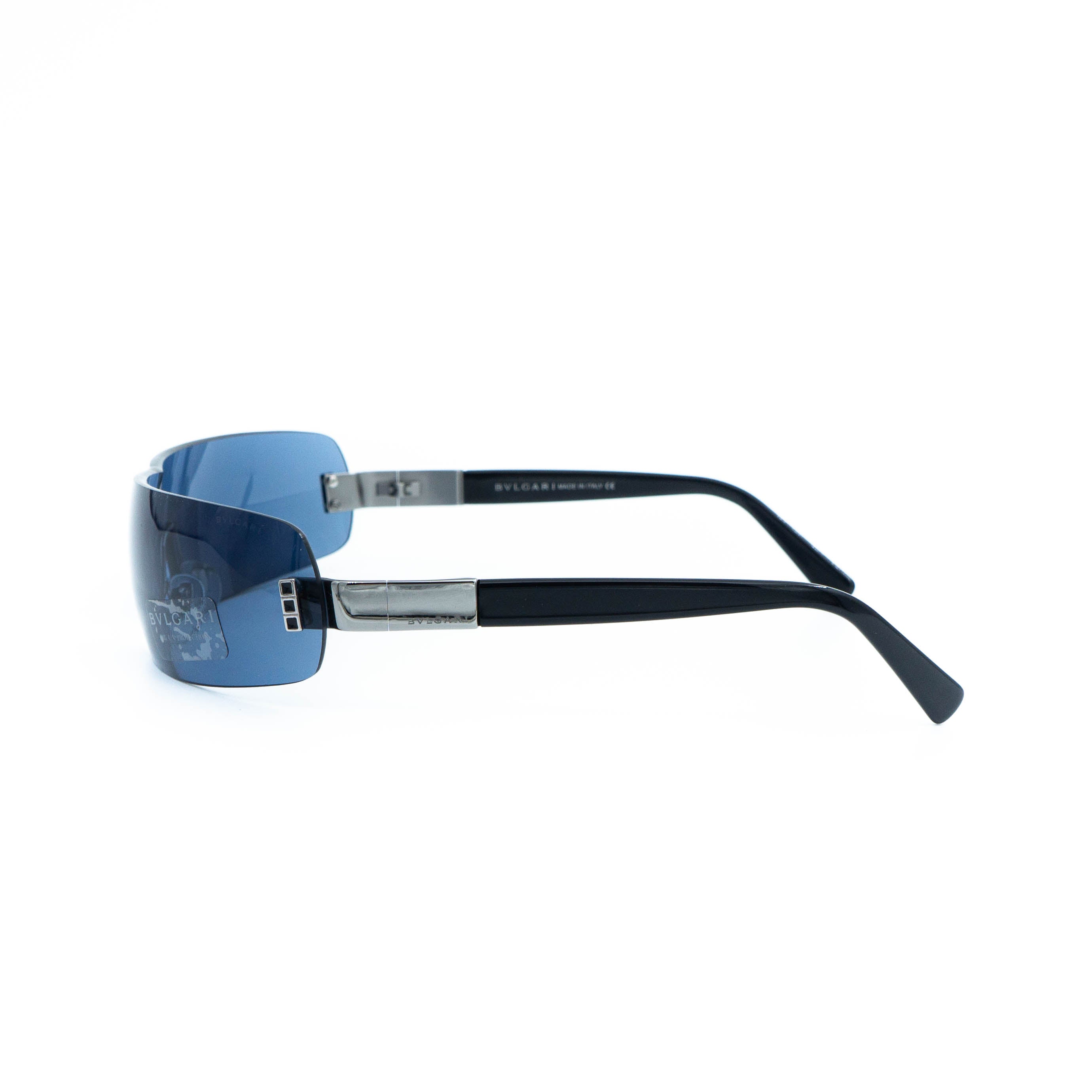 美品✨BVLGARI Sunglasses Rimless Blue Y2K TONER Blue Y2K Rimless Sunglasses | Giant Vintage Eyewear