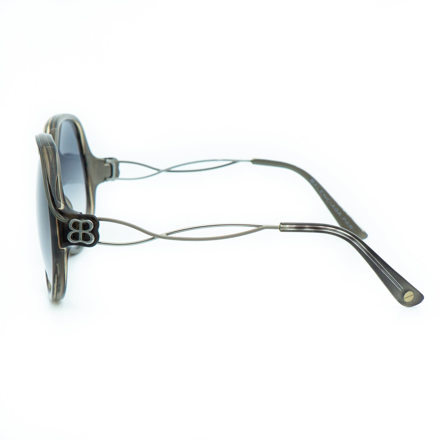 Balenciaga BAL 0069/S Silver Oversized Sunglasses Vintage
