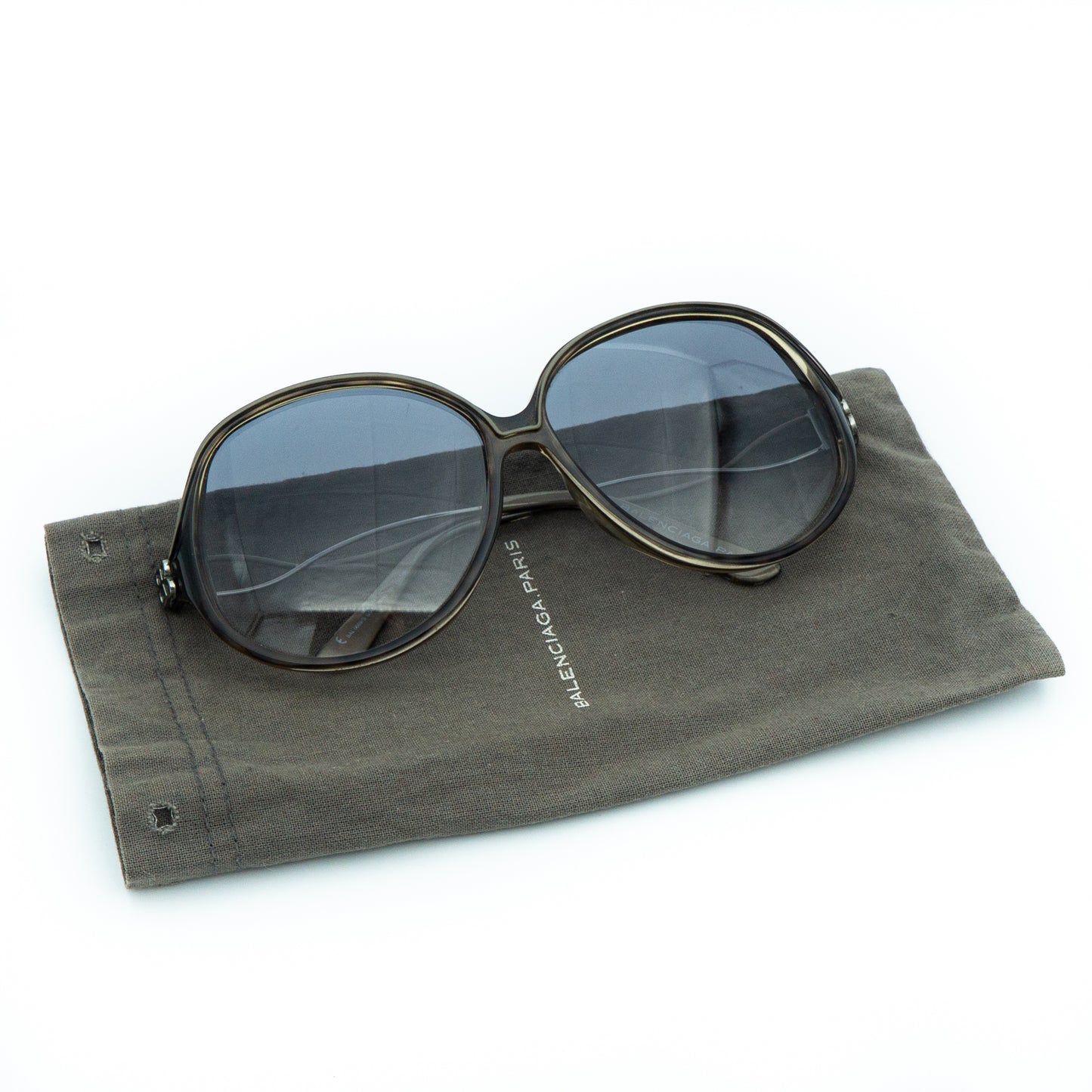 Balenciaga BAL 0069/S Silver Oversized Sunglasses Vintage