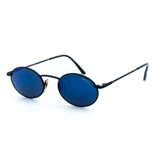 Bolle 5503 Round Black Blue Sunglasses Vintage