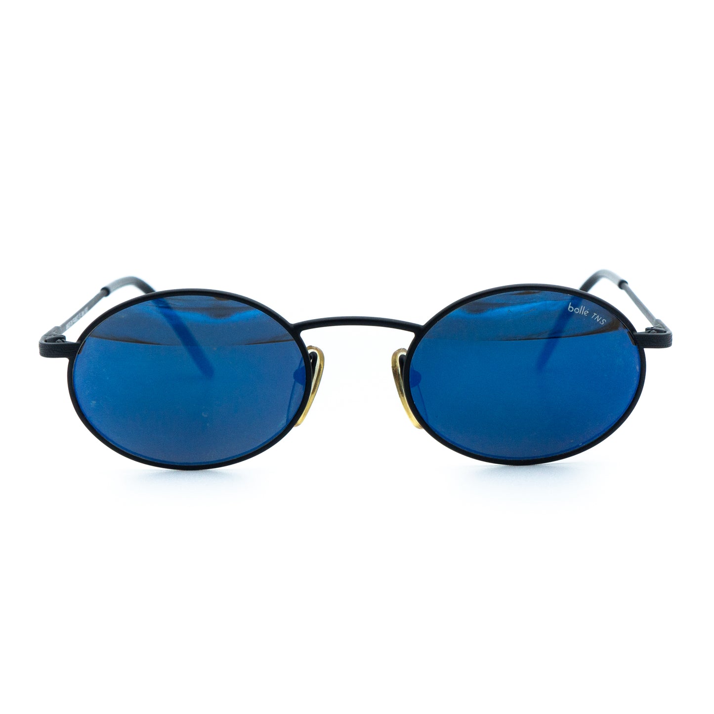 Bolle 5503 Round Black Blue Sunglasses Vintage