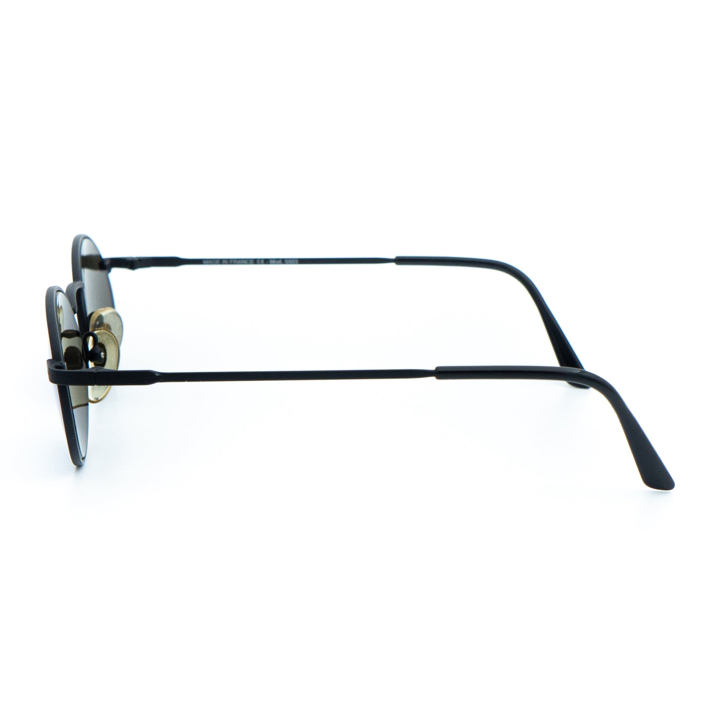 Bolle 5503 Round Black Blue Sunglasses Vintage
