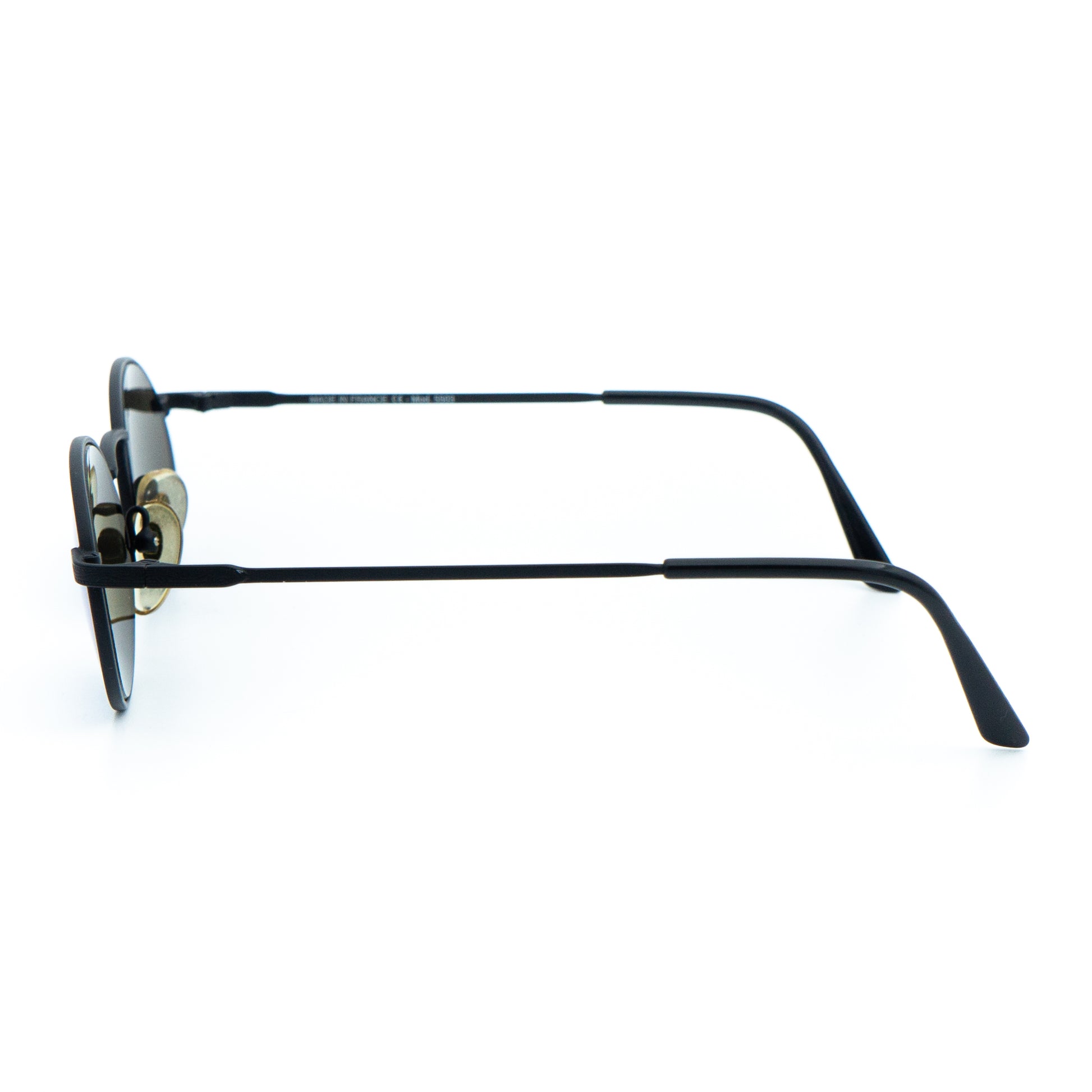 Bolle 5503 Round Black Blue Sunglasses Vintage