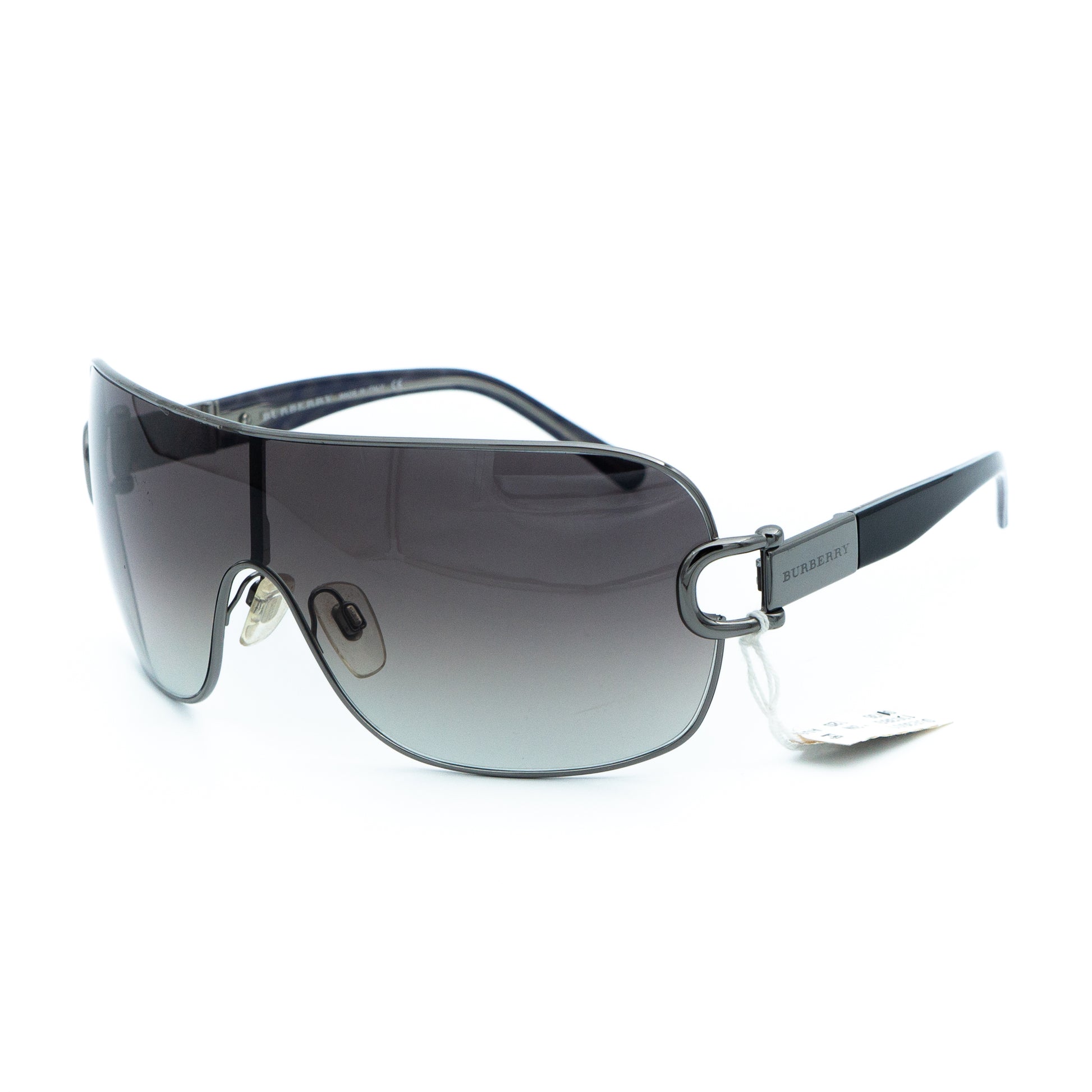 Burberry B 3001 Black Shield Mask Sunglasses Vintage