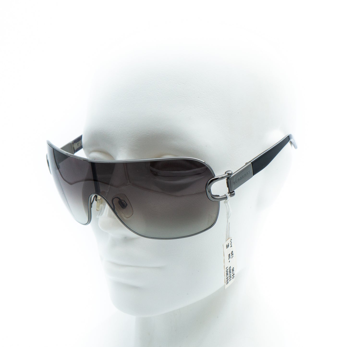 Burberry B 3001 Black Shield Mask Sunglasses Vintage