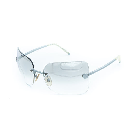 CHANEL 4034 CC Rimless Silver Sunglasses Vintage