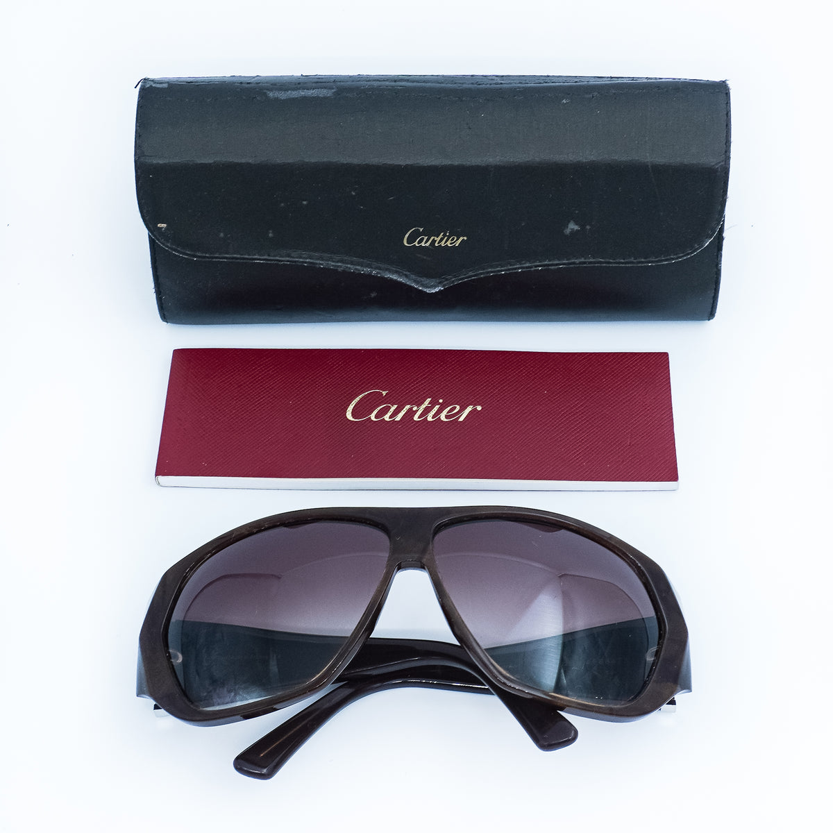 Cartier 4668473 Aviator Brown Sunglasses Vintage