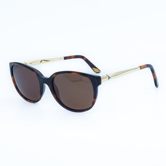 Cartier T8101206 Trinity Cat Eye Brown Gold Sunglasses