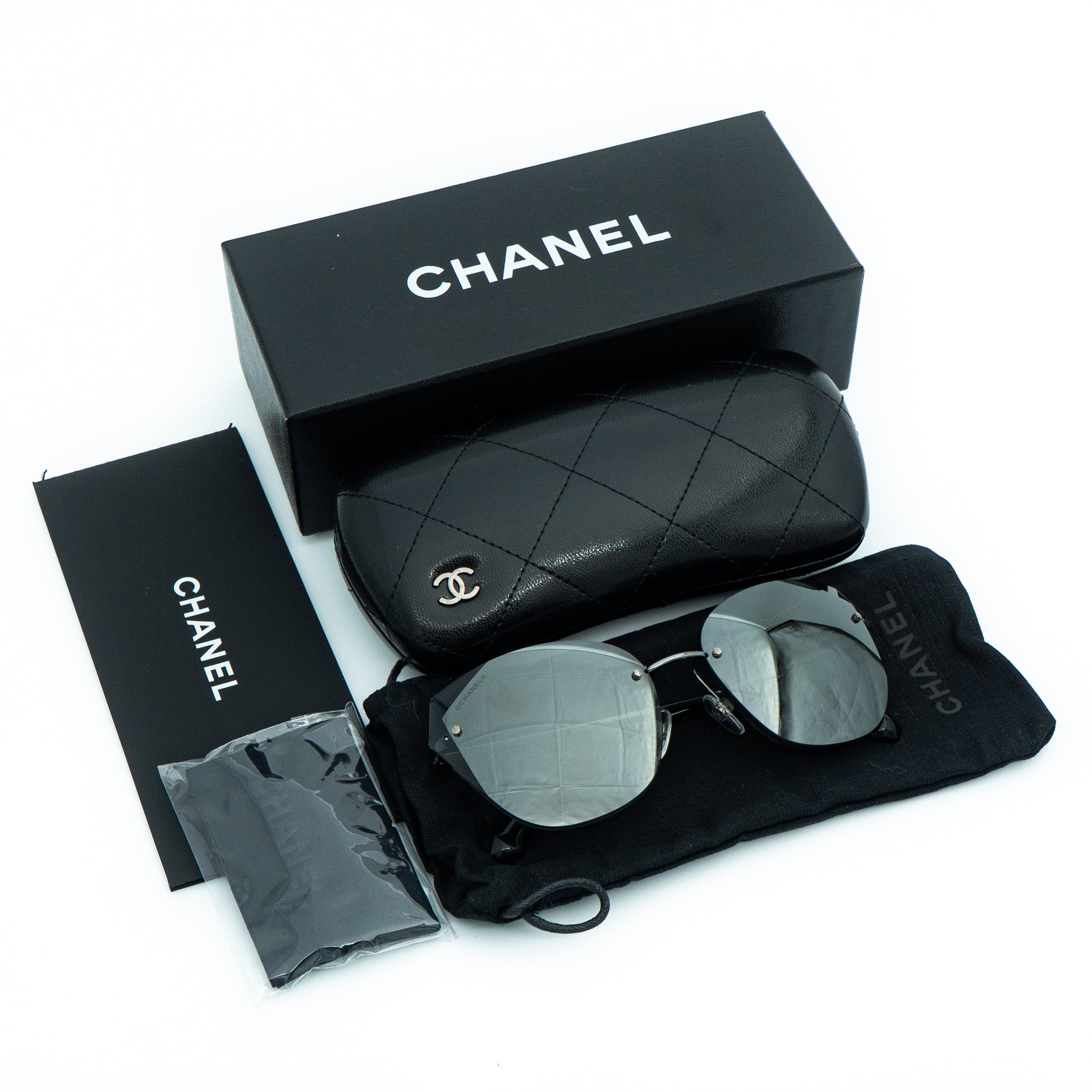 Chanel 4237 Mirror Silver Sunglasses Vintage