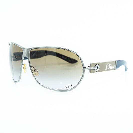 Christian DIOR LOGO 2 Blue Silver Sunglasses Vintage