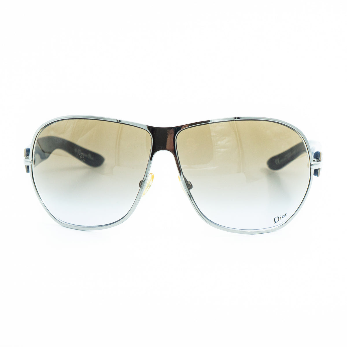 Christian DIOR LOGO 2 Blue Silver Sunglasses Vintage