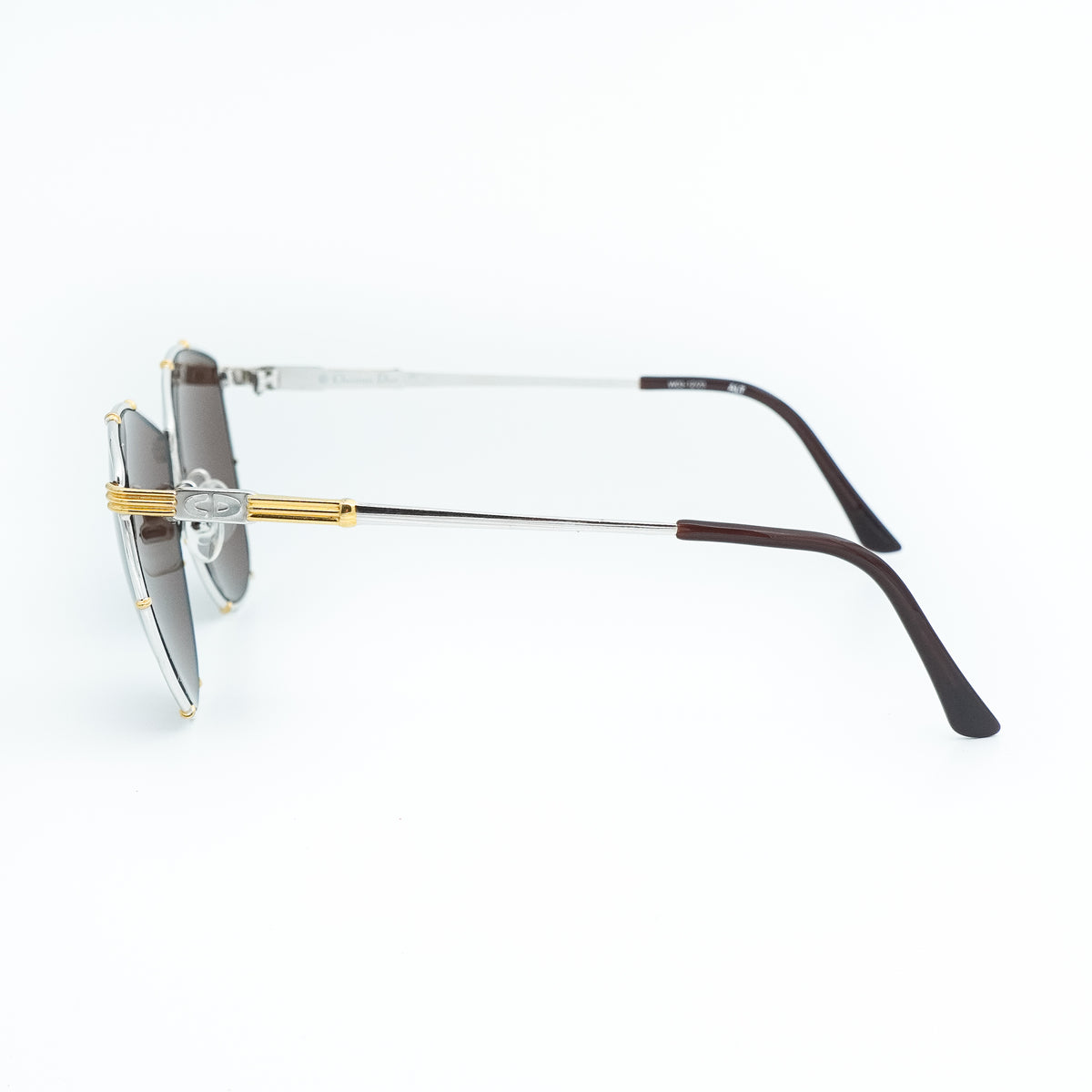 Christian Dior 2249 Silver Gold Cat Eye Sunglasses Vintage