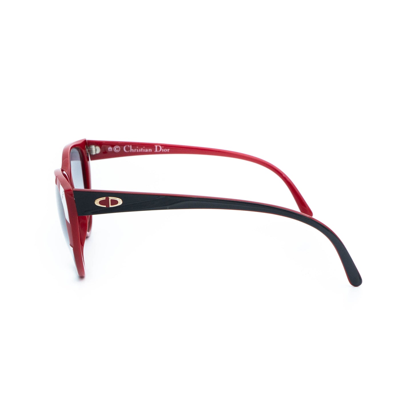Christian Dior 2349 Black Red Women Sunglasses Vintage 80s