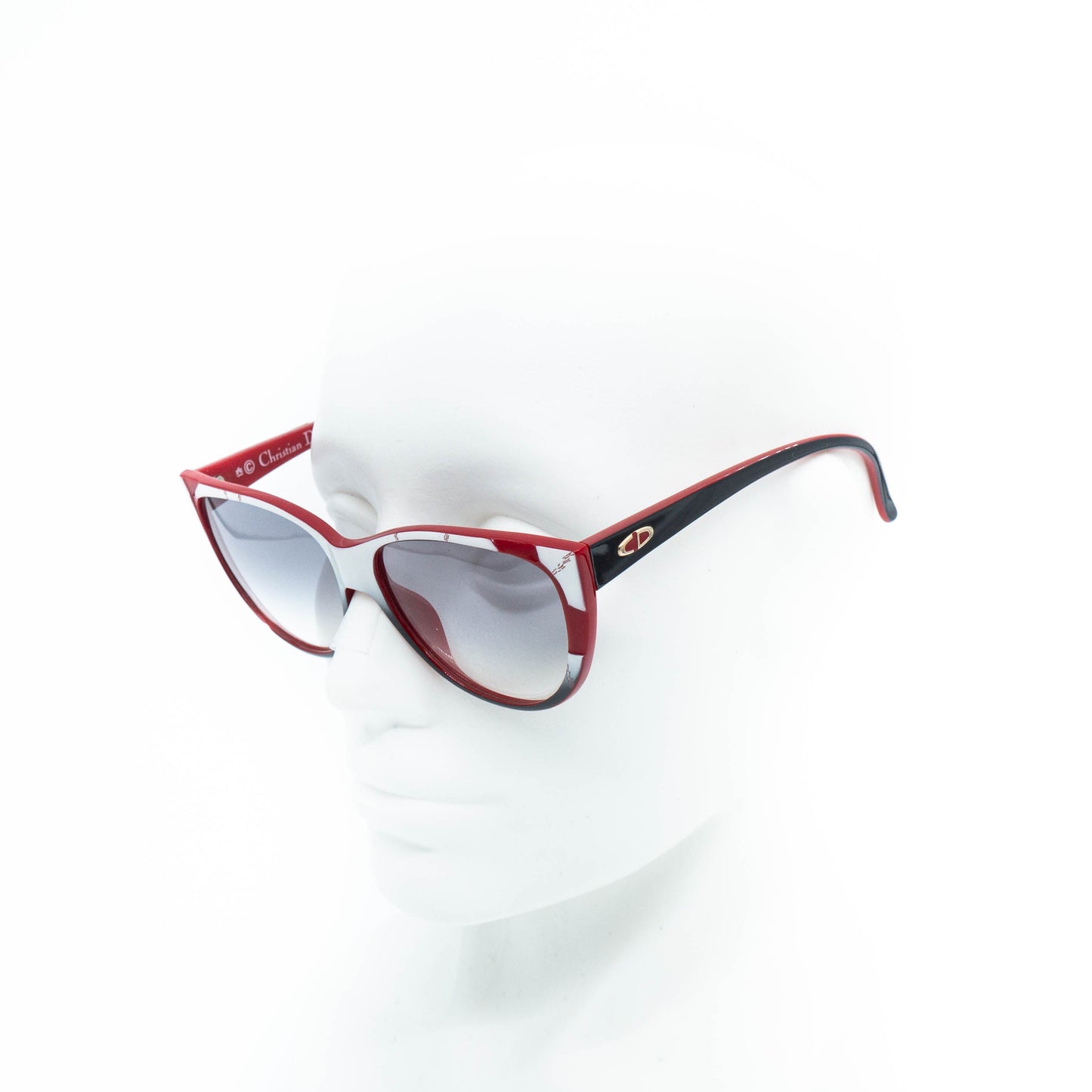 Christian Dior 2349 Black Red Women Sunglasses Vintage 80s