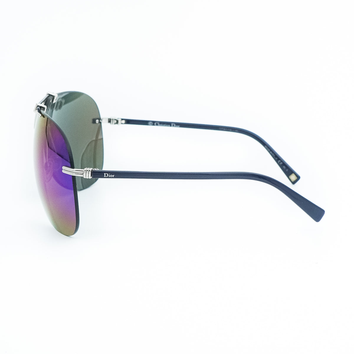 Christian Dior 57TH Mask Wrap Shield Purple Sunglasses Vintage