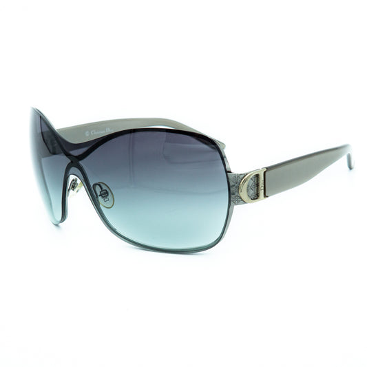 Christian Dior BY DIOR 2 Silver Shield Sunglasses Vintage