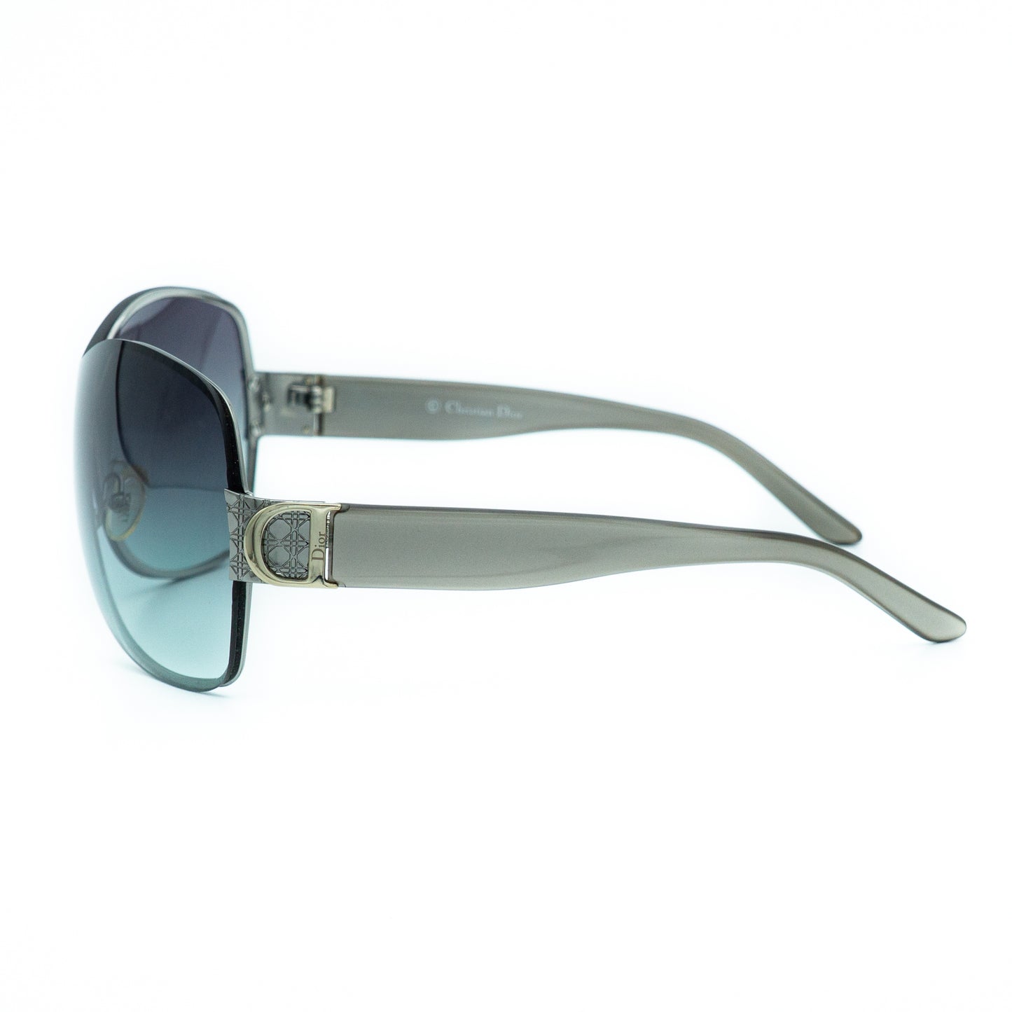 Christian Dior BY DIOR 2 Silver Shield Sunglasses Vintage