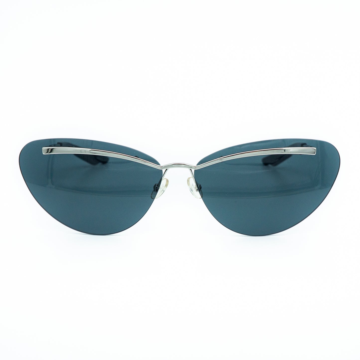 Christian Dior DIORETTE Rimless Cat Eye Silver Sunglasses Vintage