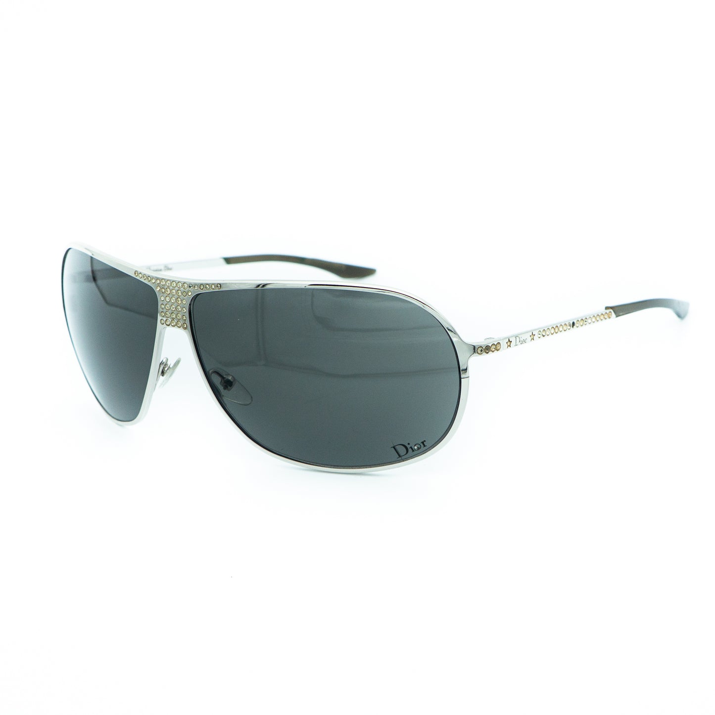 Christian Dior HARD DIOR 1 Silver Strass Sunglasses Vintage
