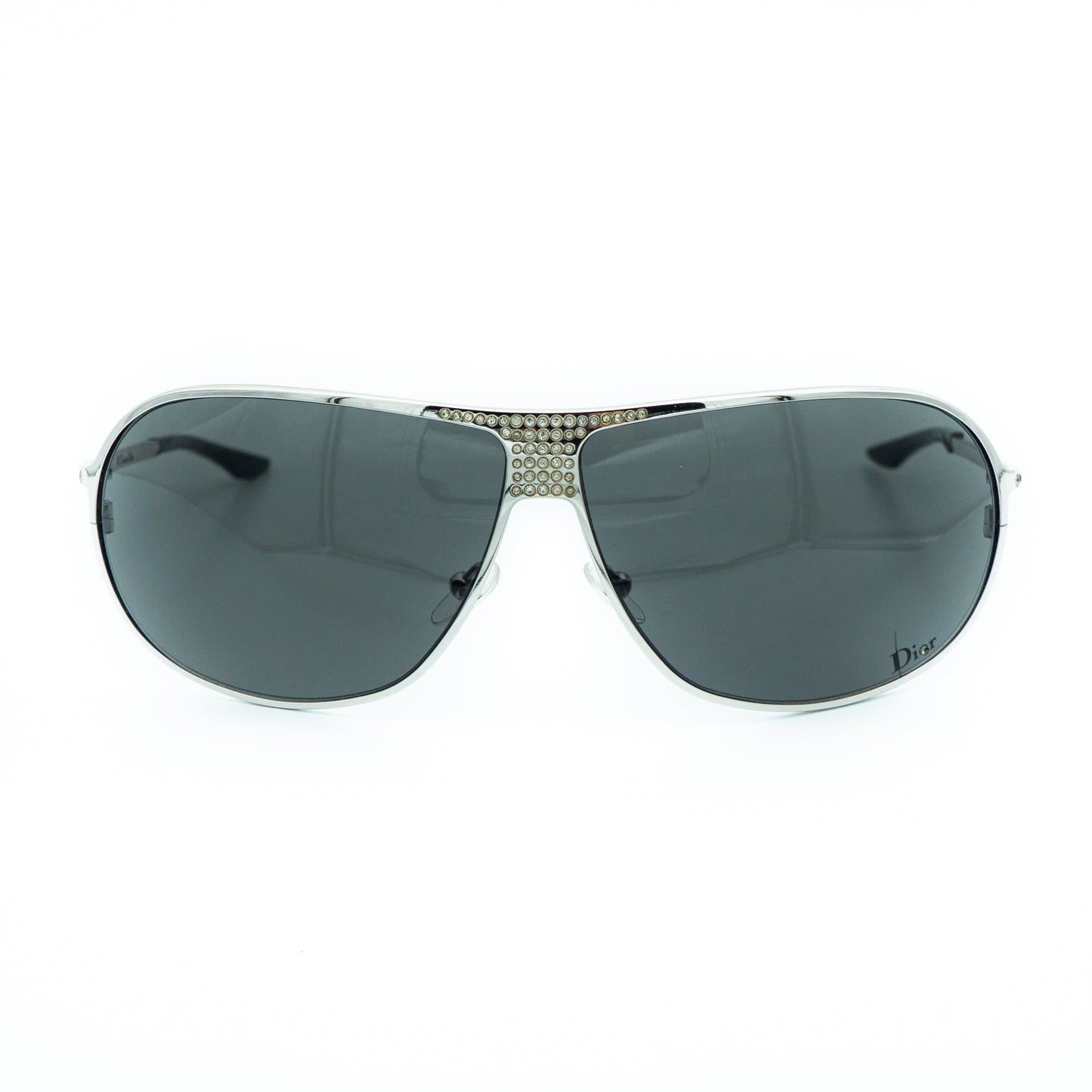 Christian Dior HARD DIOR 1 Silver Strass Sunglasses Vintage