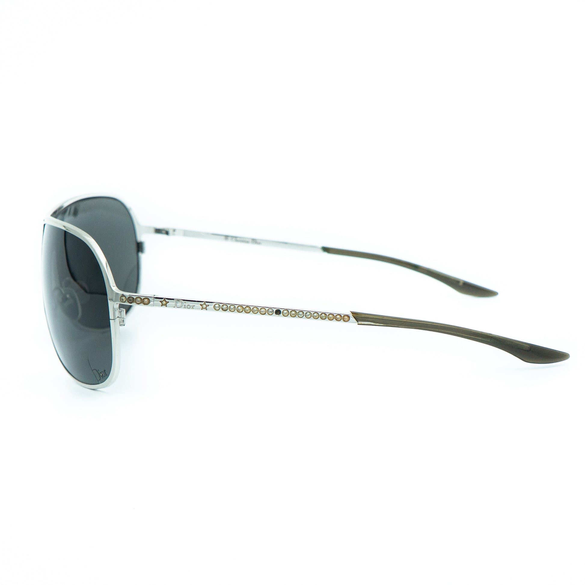Christian Dior HARD DIOR 1 Silver Strass Sunglasses Vintage
