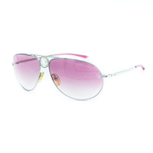 Christian Dior HIPPY 1 Silver Pink Aviator Sunglasses Vintage