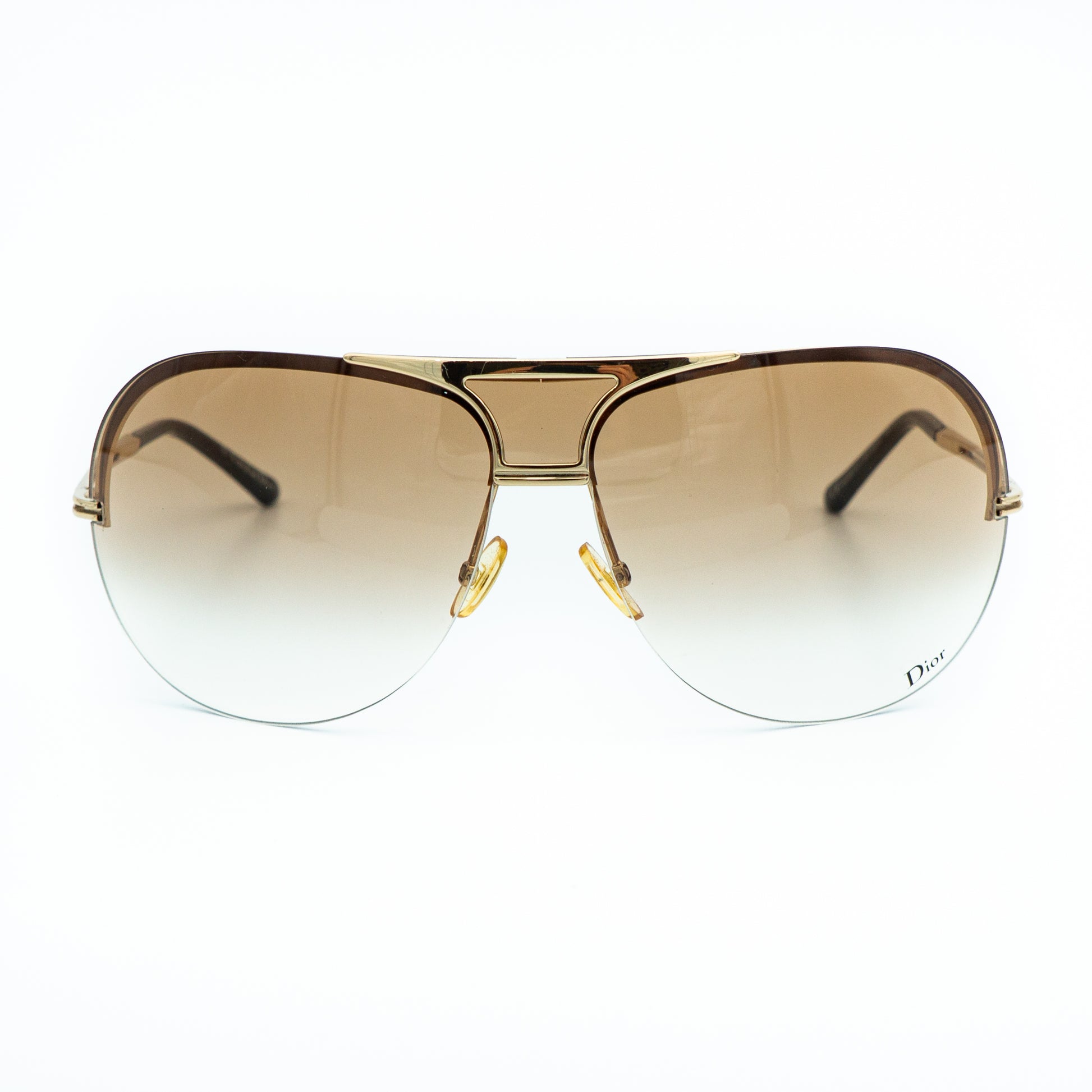 Christian Dior REMOVE Gold Shield Mask Sunglasses Vintage