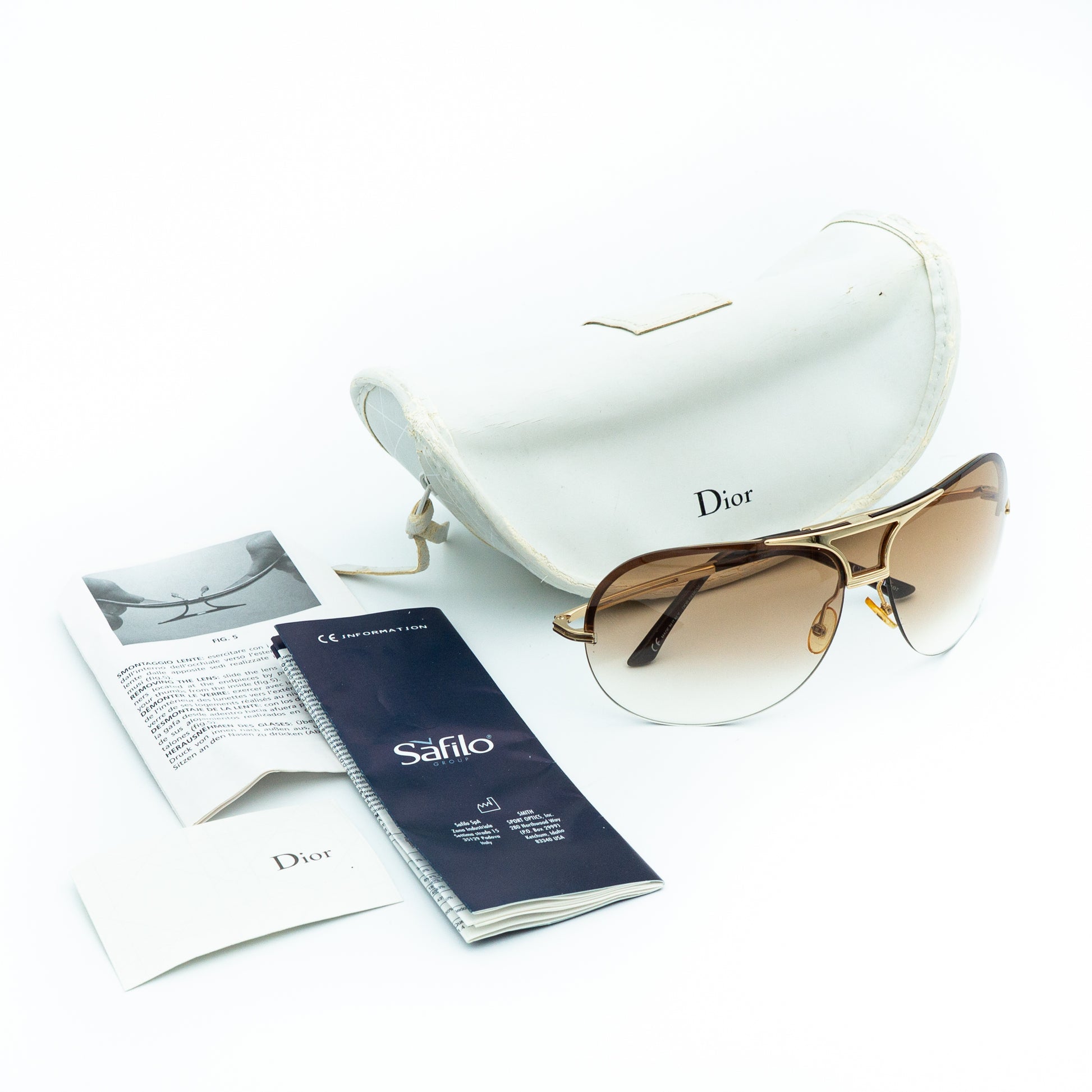 Christian Dior REMOVE Gold Shield Mask Sunglasses Vintage
