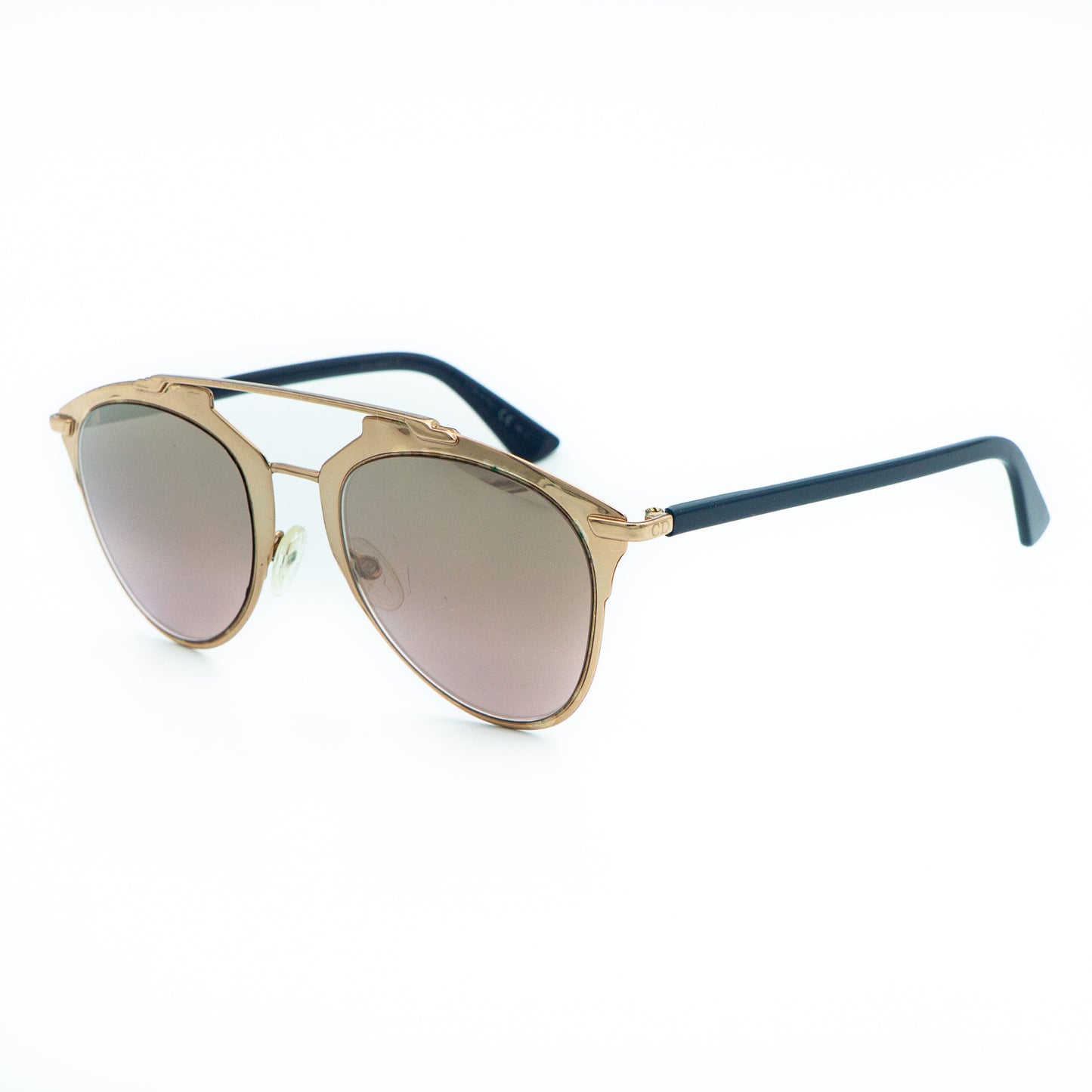 Christian Dior Reflected Blue Gold Sunglasses Vintage