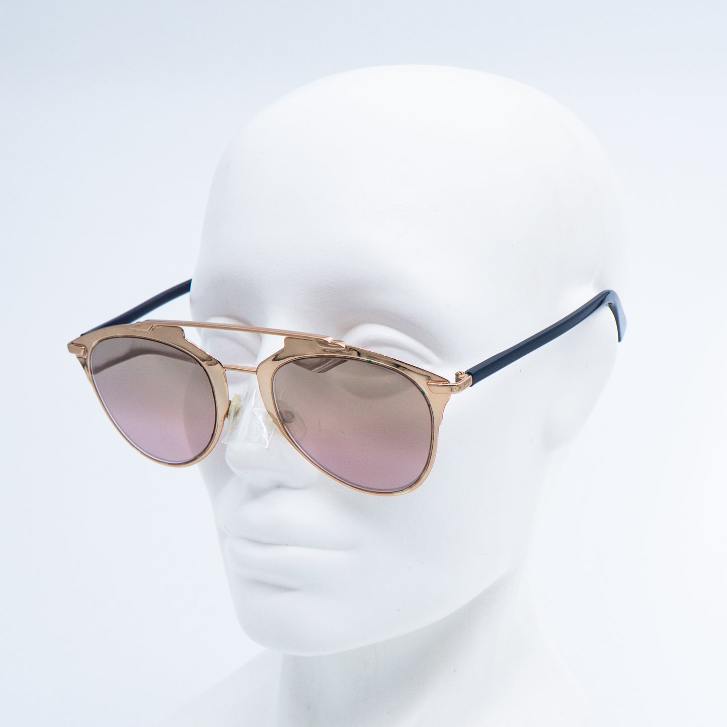 Christian Dior Reflected Blue Gold Sunglasses Vintage