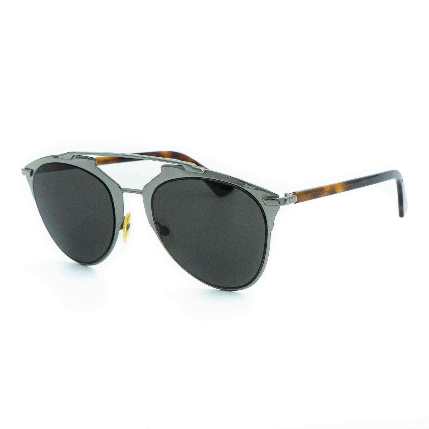 Christian Dior Reflected Brown Silver Sunglasses Vintage