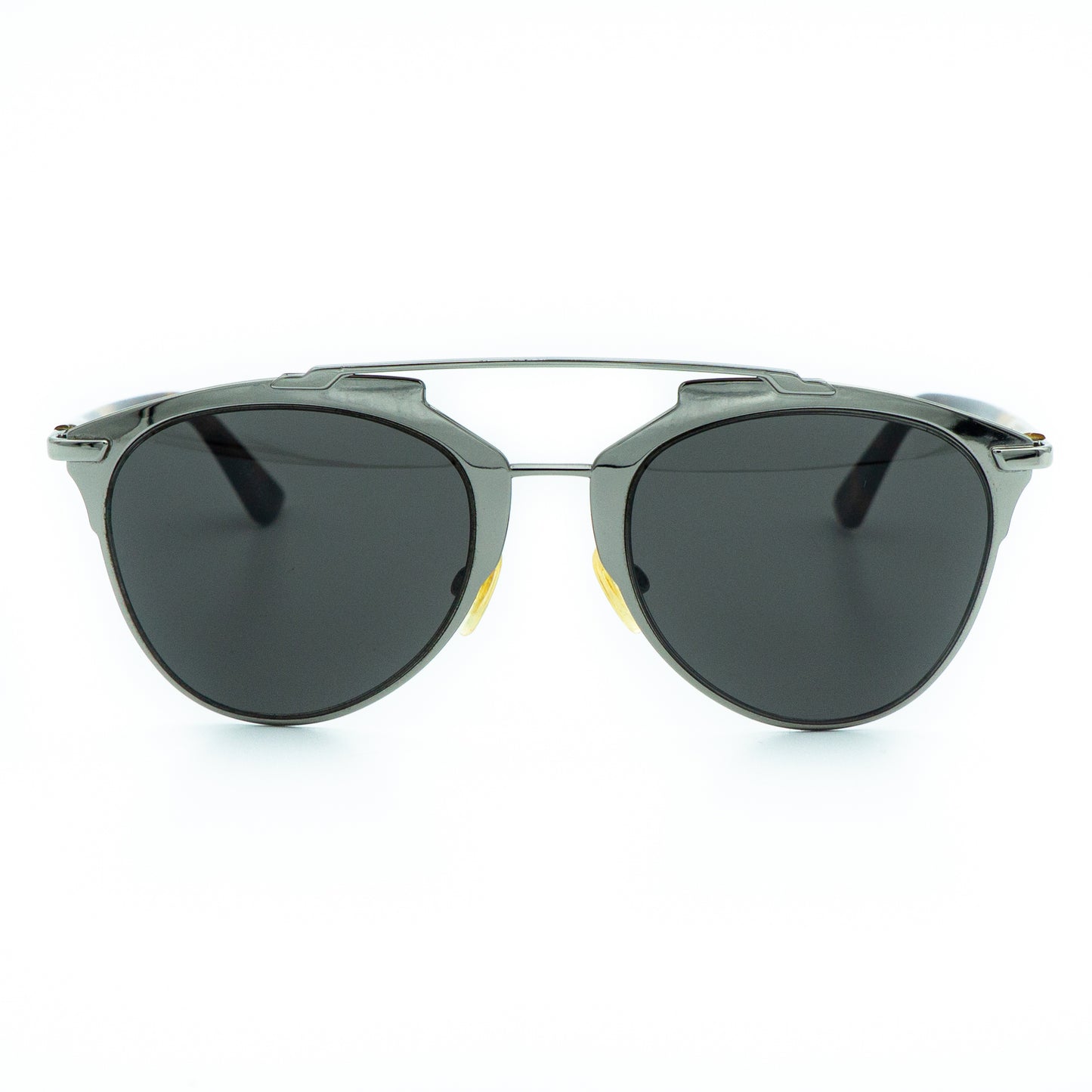 Christian Dior Reflected Brown Silver Sunglasses Vintage