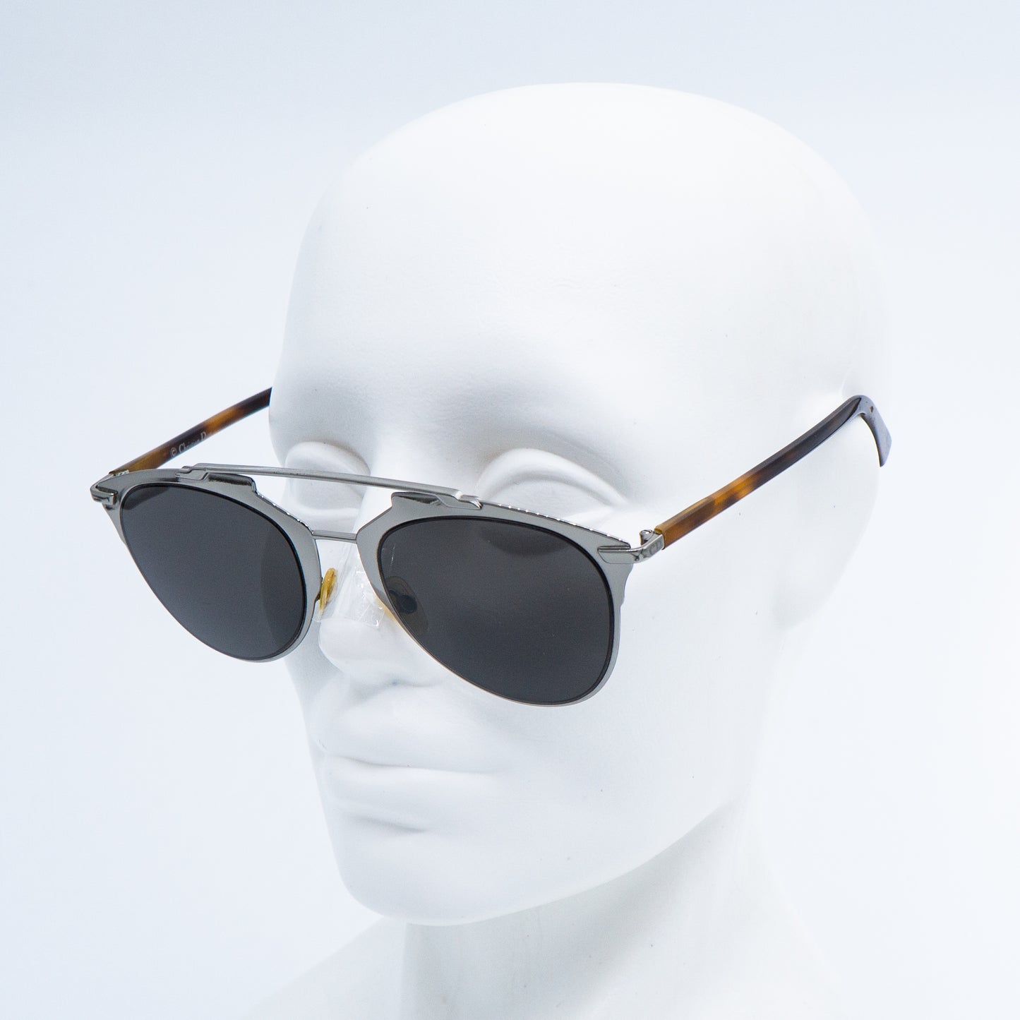 Christian Dior Reflected Brown Silver Sunglasses Vintage