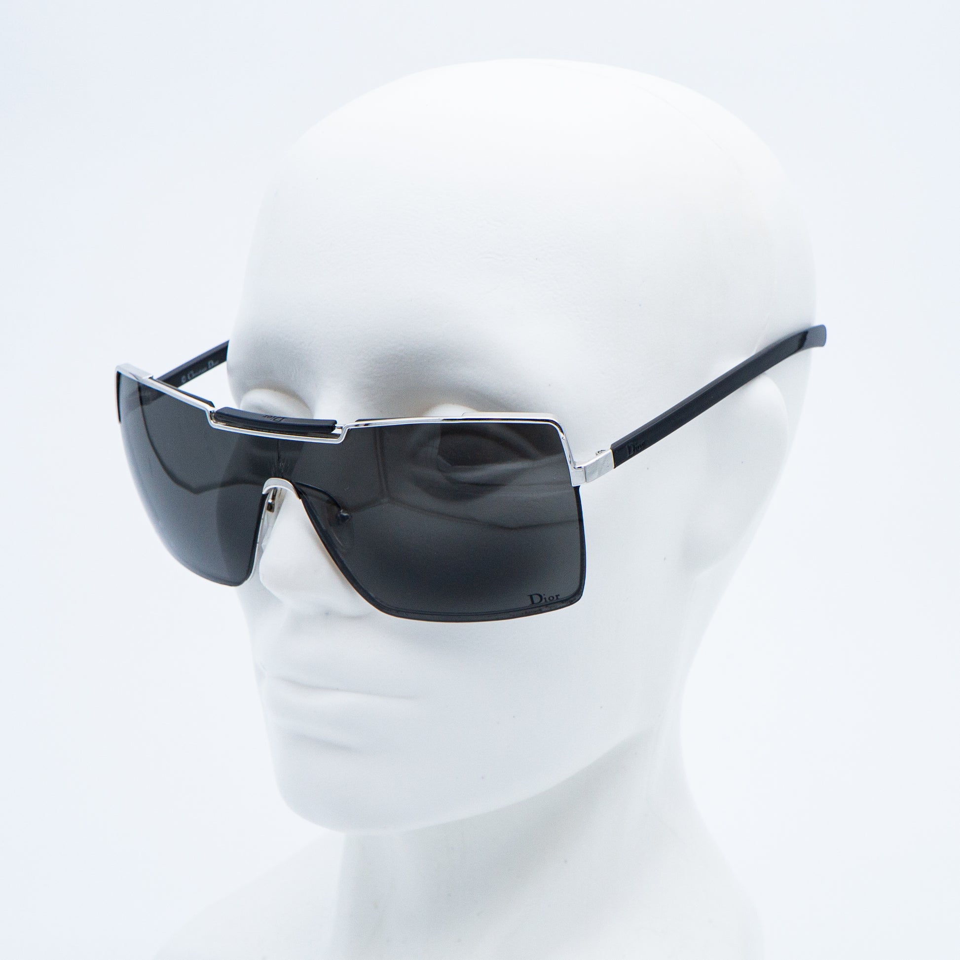 Christian Dior VIKTIM 1 Black Shield Sunglasses Vintage