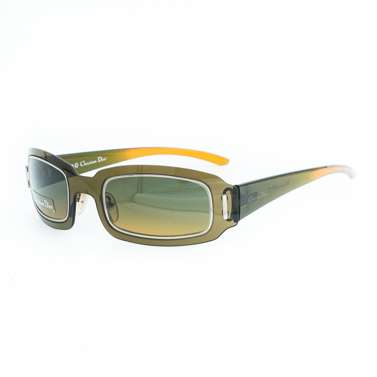 Christian Dior WORKING GIRL Green Oval Sunglasses Vintage