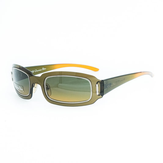 Christian Dior WORKING GIRL Green Oval Sunglasses Vintage
