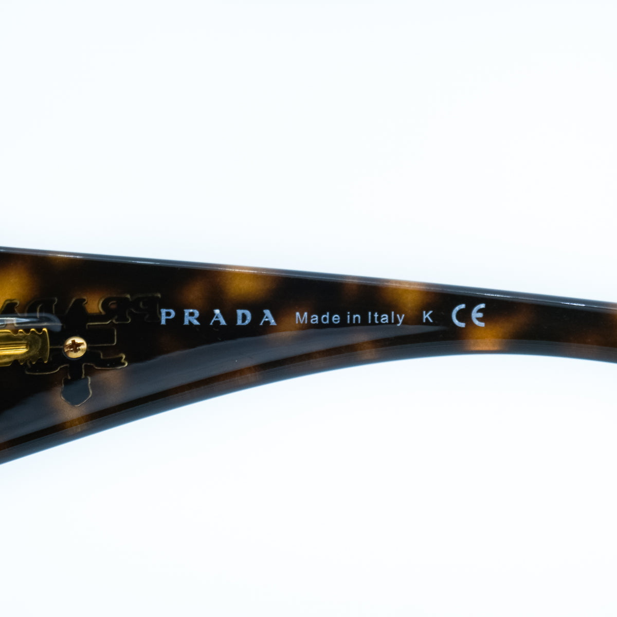 PRADA SPR 22M Shield Mask Brown Sunglasses Vintage