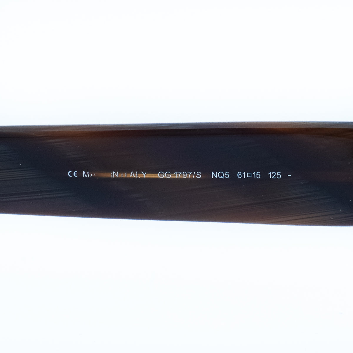 GUCCI GG 1797 Brown Gold Rimless Sunglasses Vintage