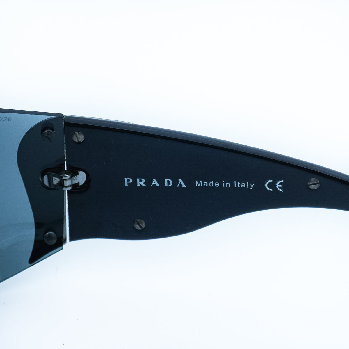 PRADA SPR 58F Shield Mask Black Sunglasses Vintage