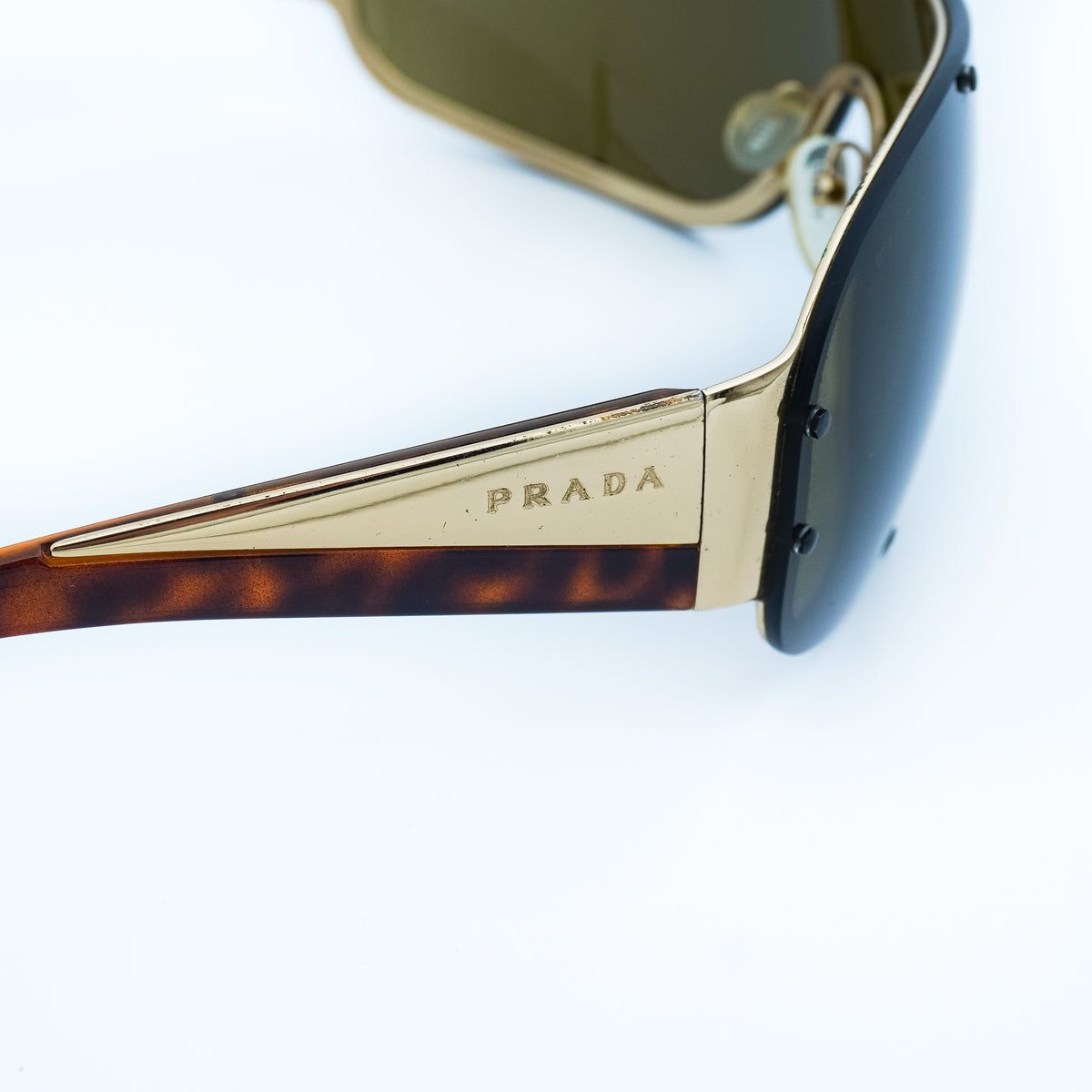PRADA SPR63H Gold Shield Mask Sunglasses Vintage