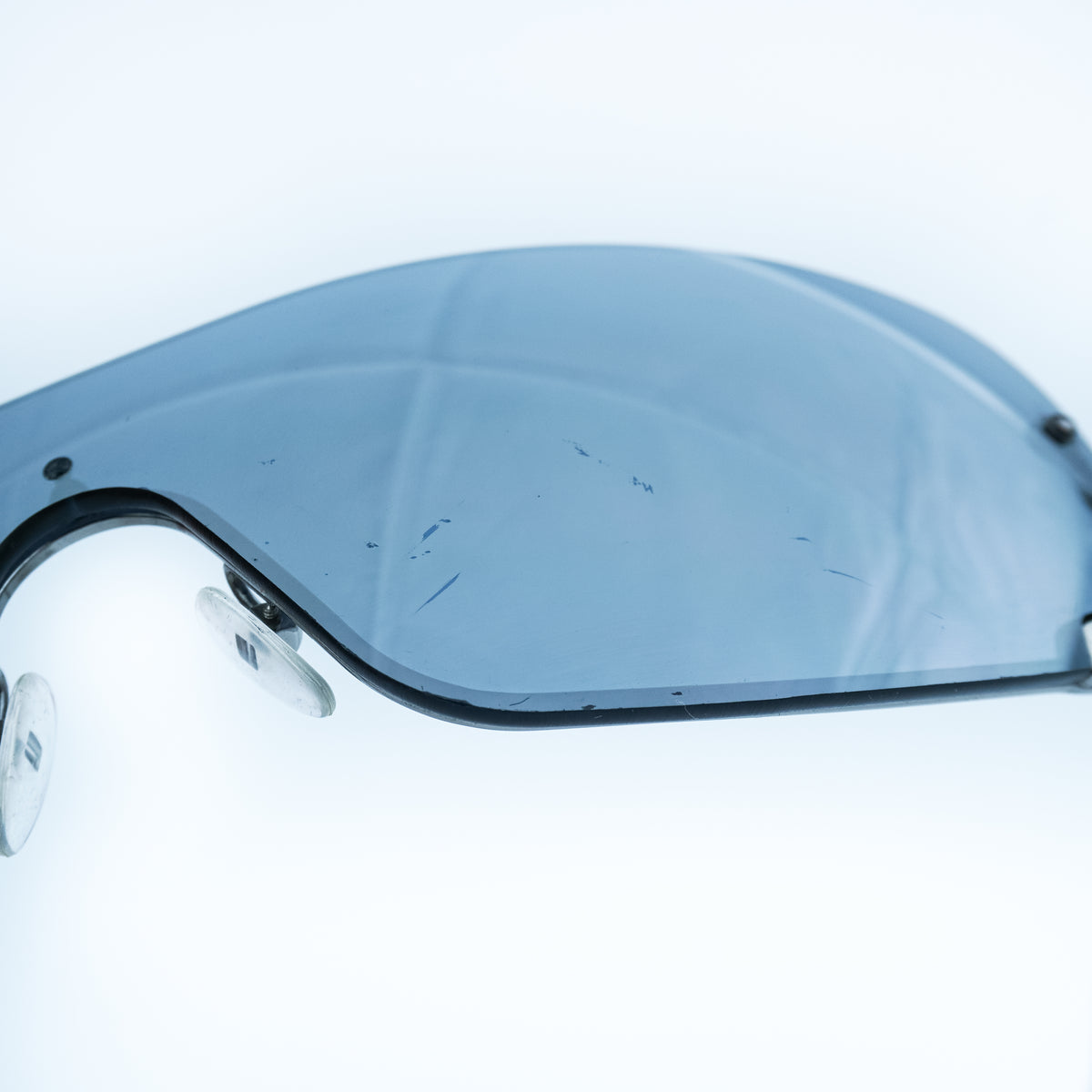 GUCCI GG 1690 Silver Shield Rimless Sunglasses Vintage