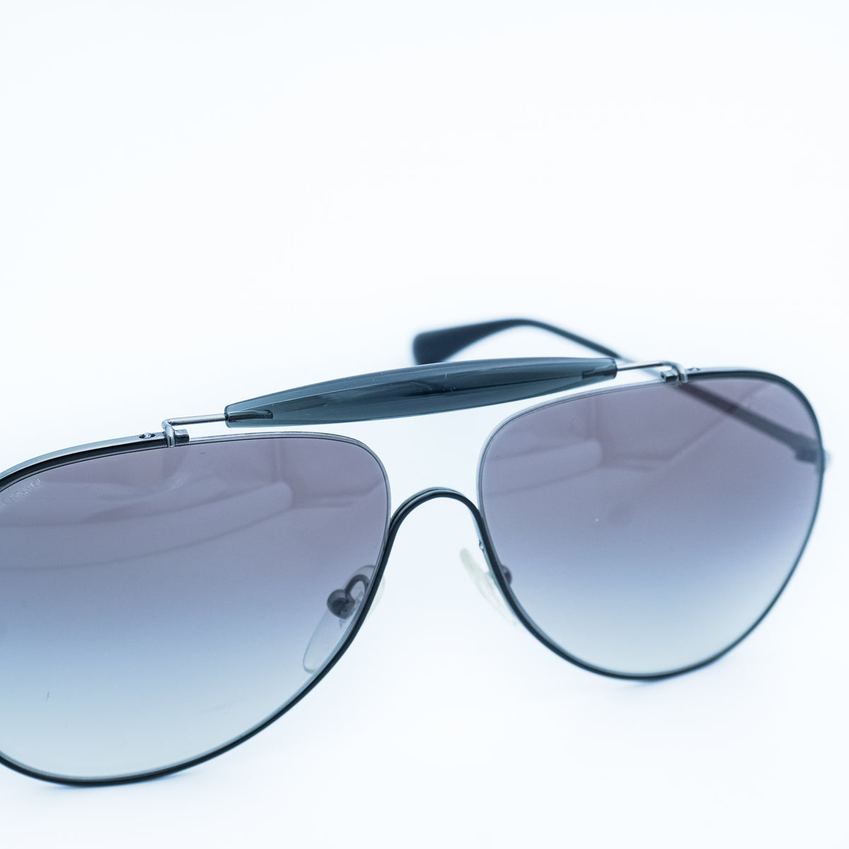 PRADA SPR 56S Aviator Black Sunglasses Vintage