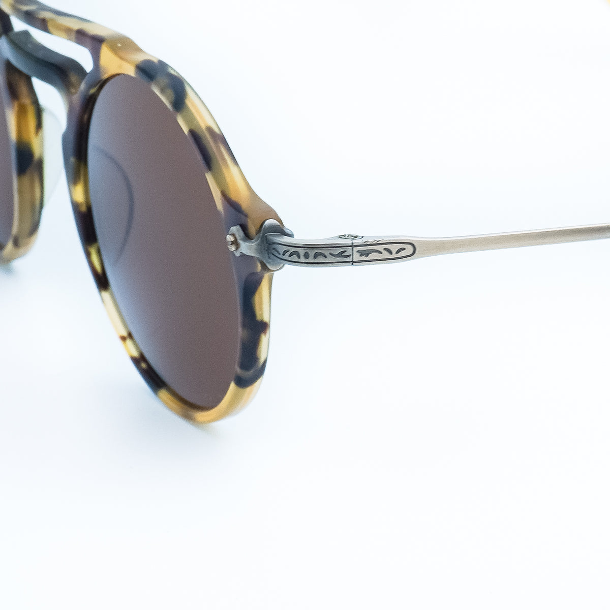 Masunaga GMS-814 Limited Edition Round Brown Sunglasses Vintage